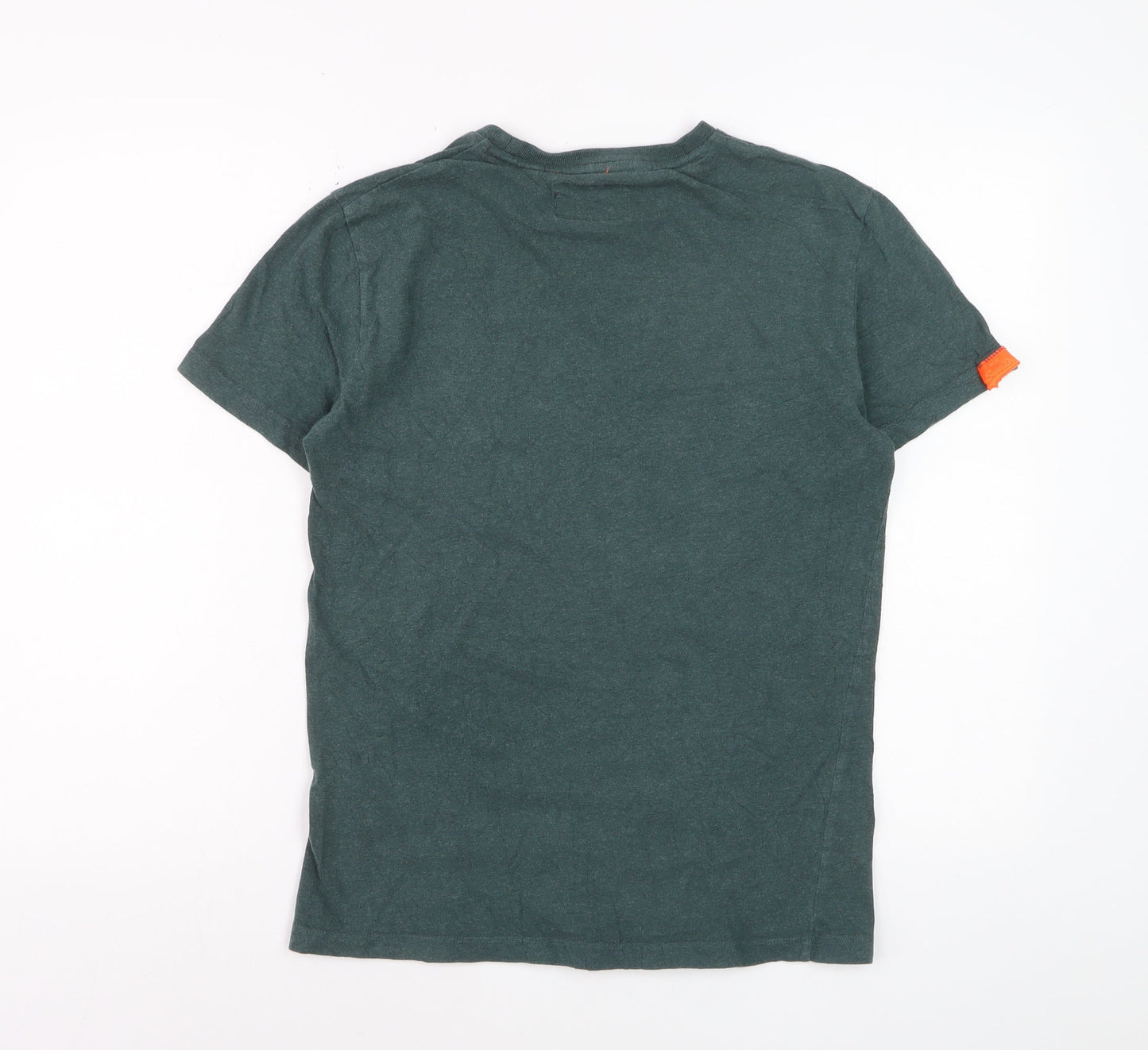 Superdry Men's Green Cotton Crew Neck Short Sleeve T-Shirt Size S