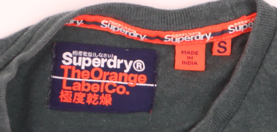 Superdry Men's Green Cotton Crew Neck Short Sleeve T-Shirt Size S