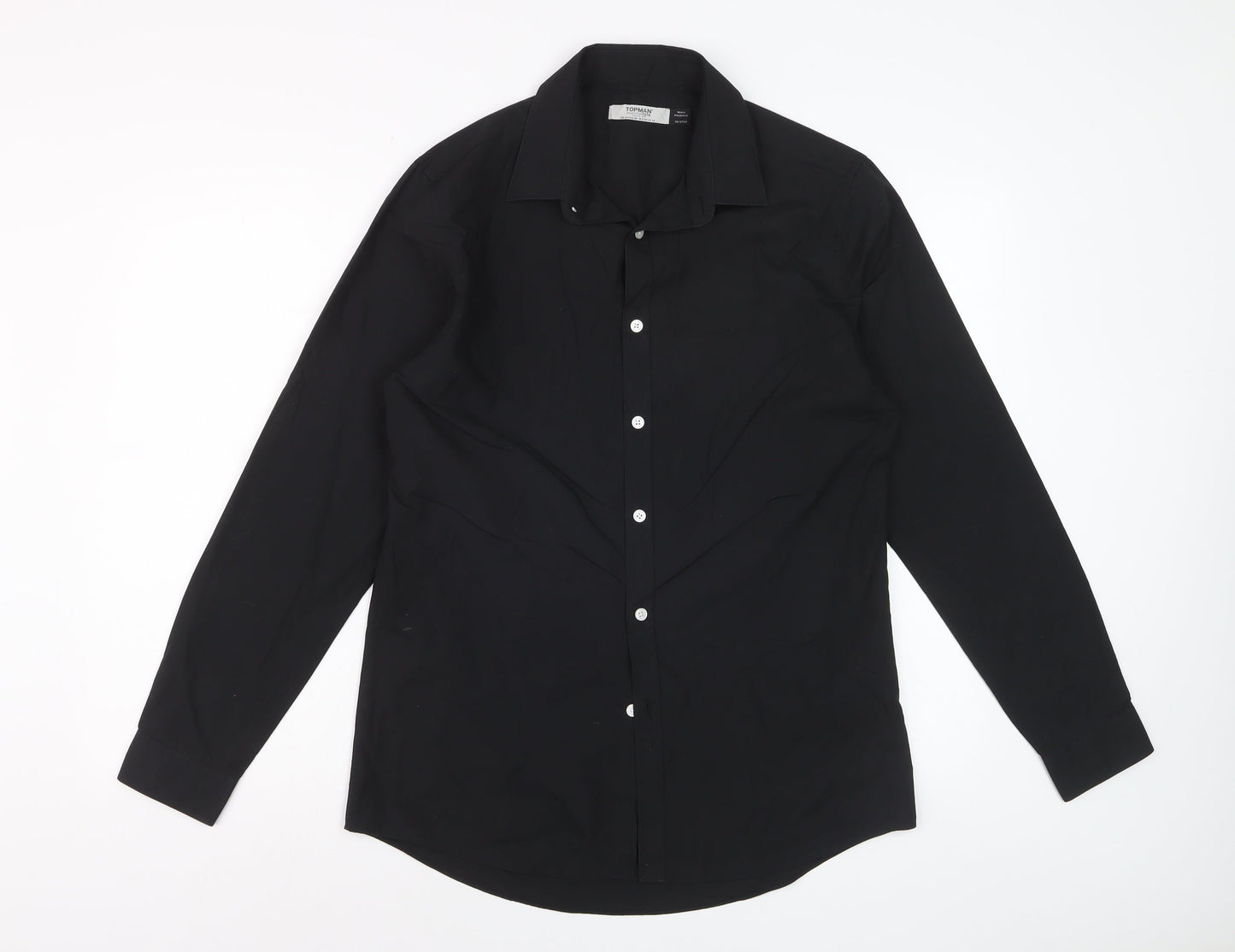 Topman Men’s Black Long Sleeve Formal Dress Shirt M
