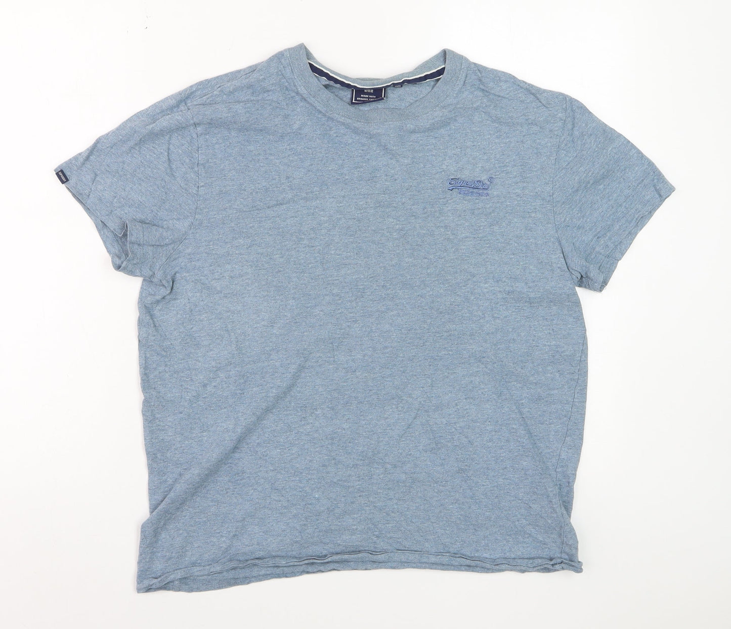 Superdry Men's Blue Crew Neck Short Sleeve Cotton T-Shirt M