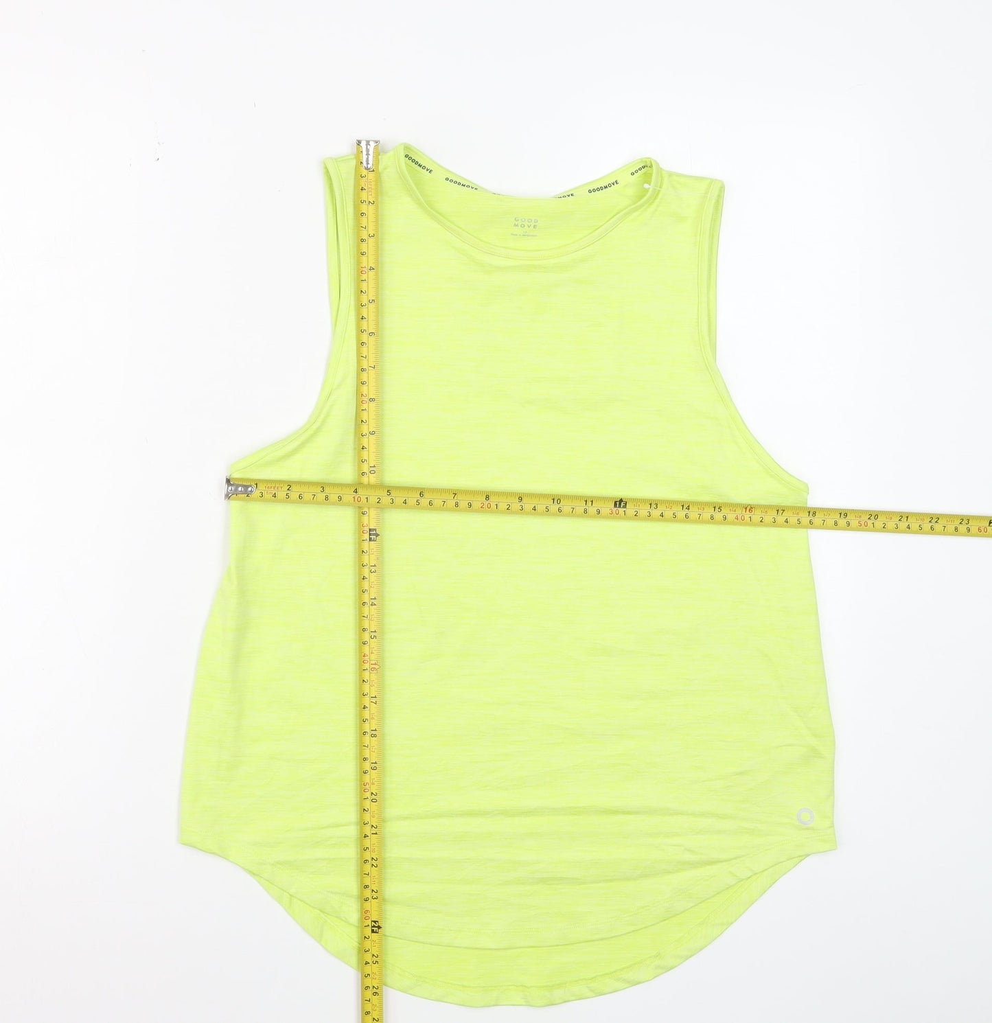 Marks and Spencer Goodmove Yellow Womens Size 10 Sleeveless Tank Top