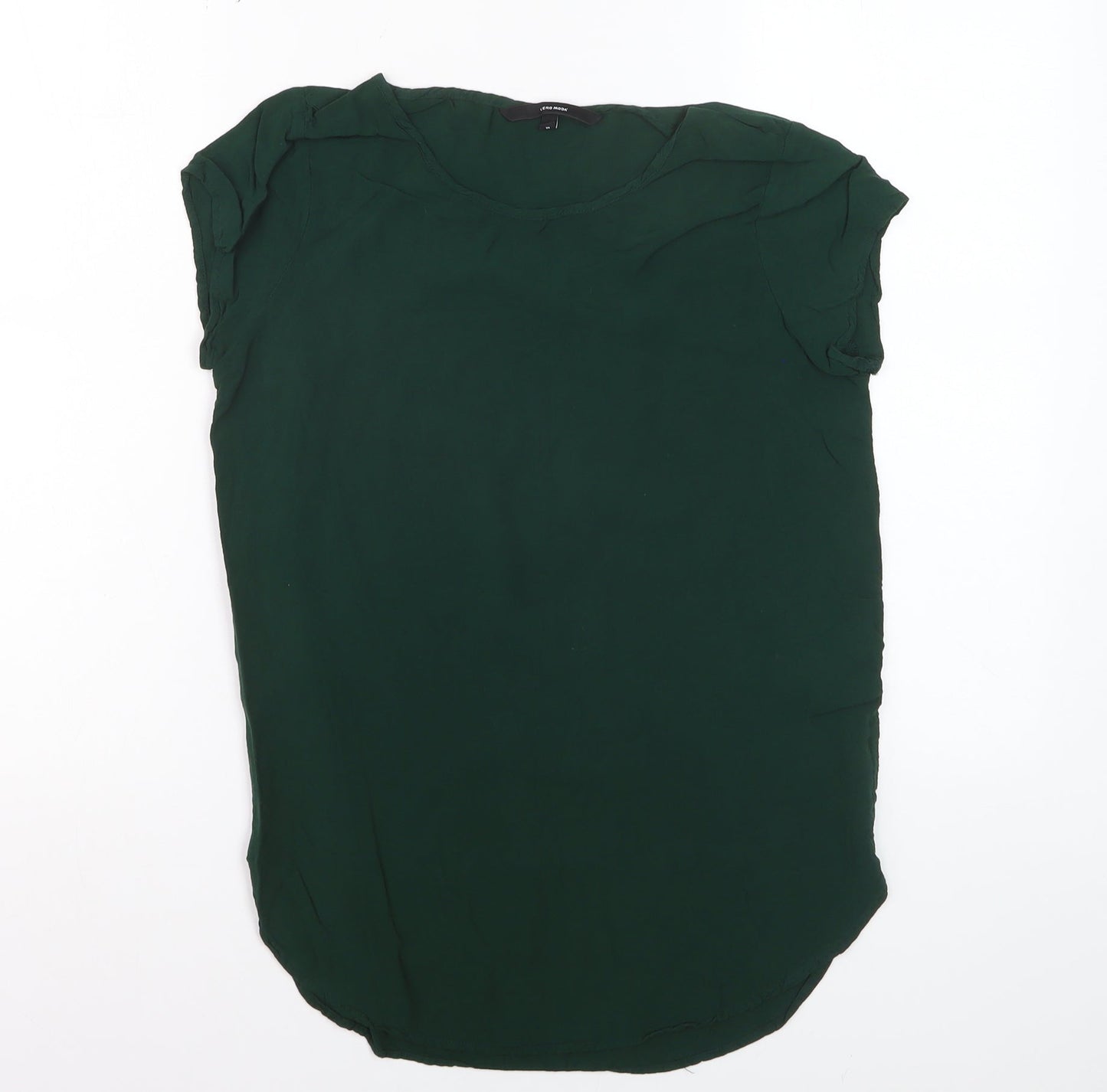 Vero Moda Women’s Green Short Sleeve Viscose Blouse Size M