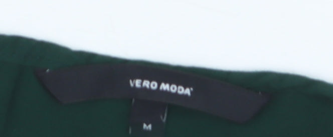 Vero Moda Women’s Green Short Sleeve Viscose Blouse Size M