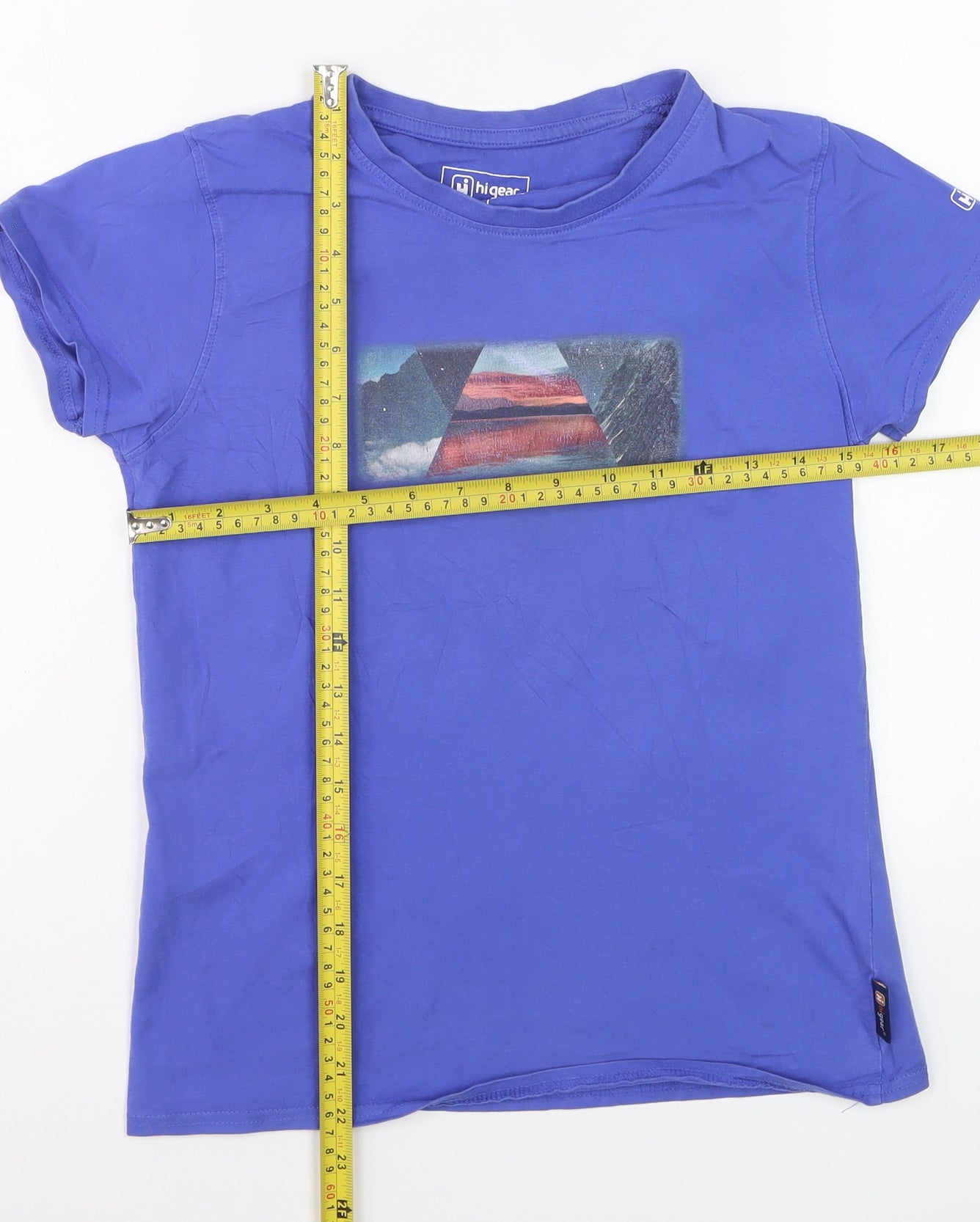 Hi Gear Boys Blue 10 Years Cotton Graphic Print Outdoor T-Shirt