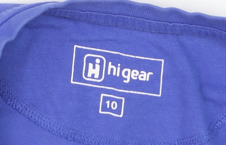 Hi Gear Boys Blue 10 Years Cotton Graphic Print Outdoor T-Shirt