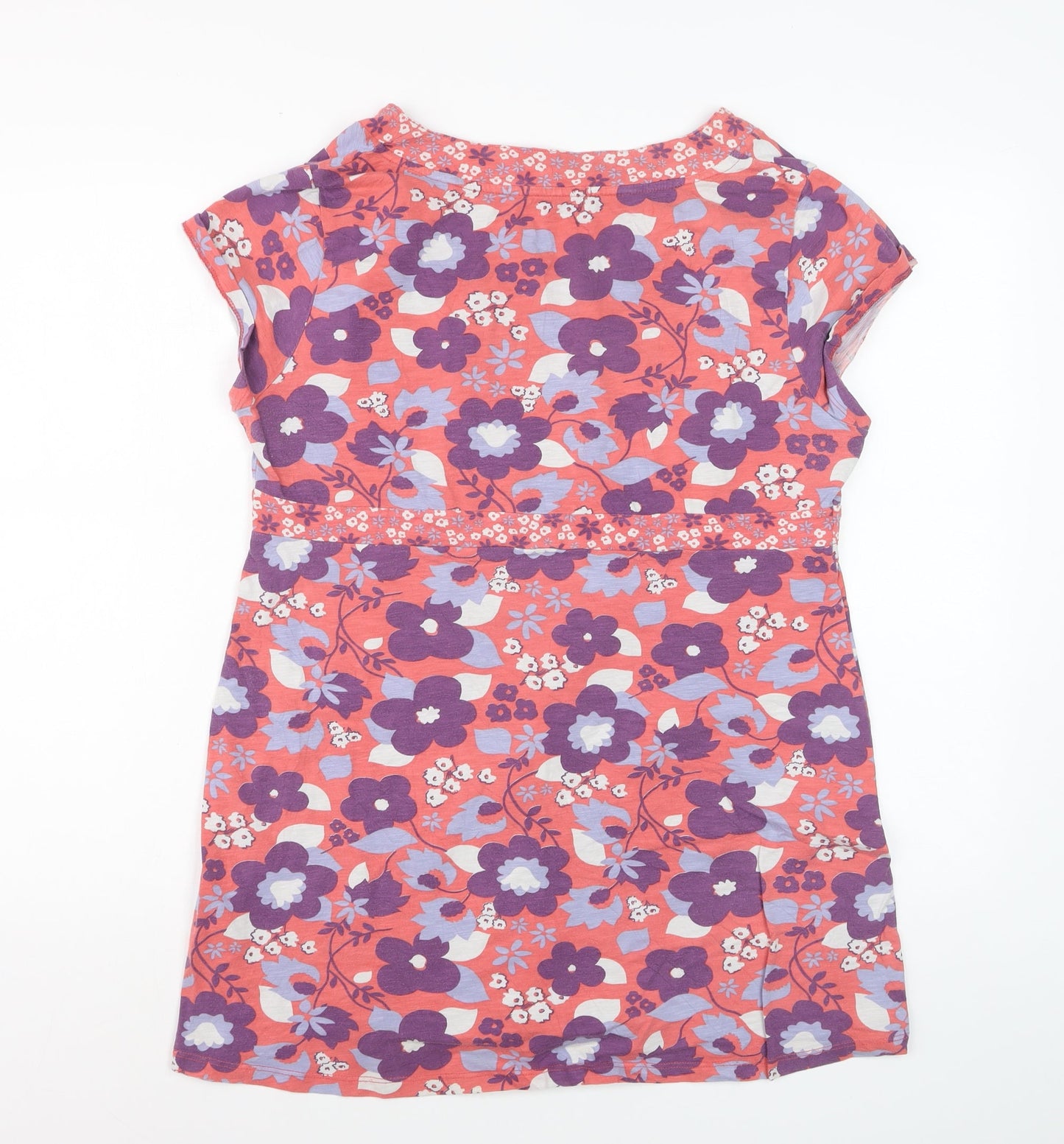 Boden Women's Multicoloured Floral V-Neck Tunic T-Shirt Size 16 Regular