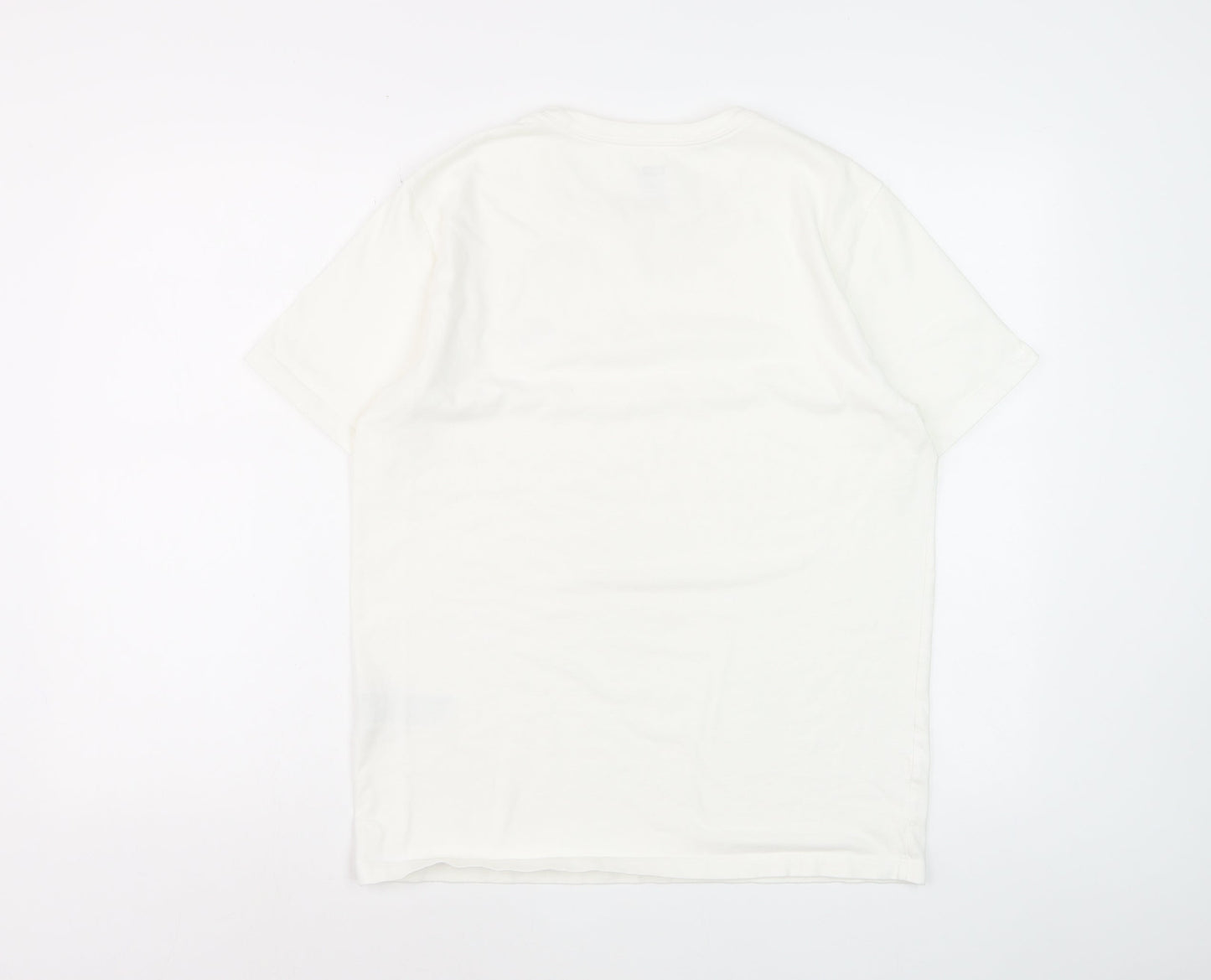 Levi's Men's White Crew Neck Short Sleeve Standard Fit T-Shirt Size M