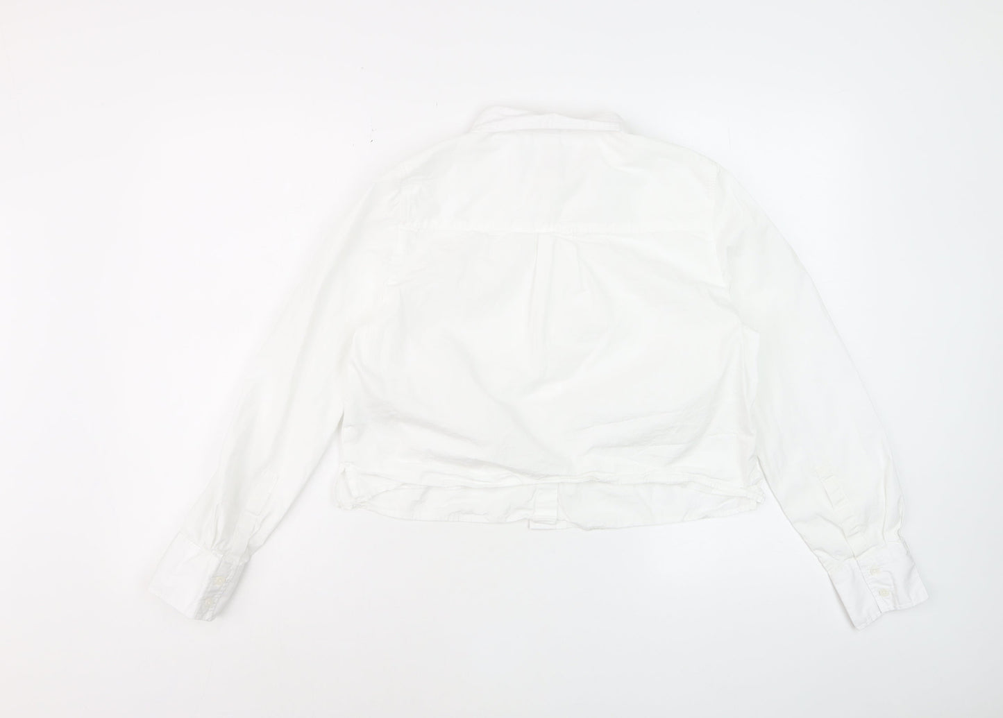 Marks and Spencer Women's White Size 10 Cotton Button-Up Shirt