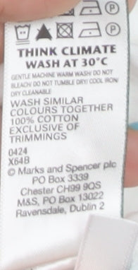 Marks and Spencer Women's White Size 10 Cotton Button-Up Shirt