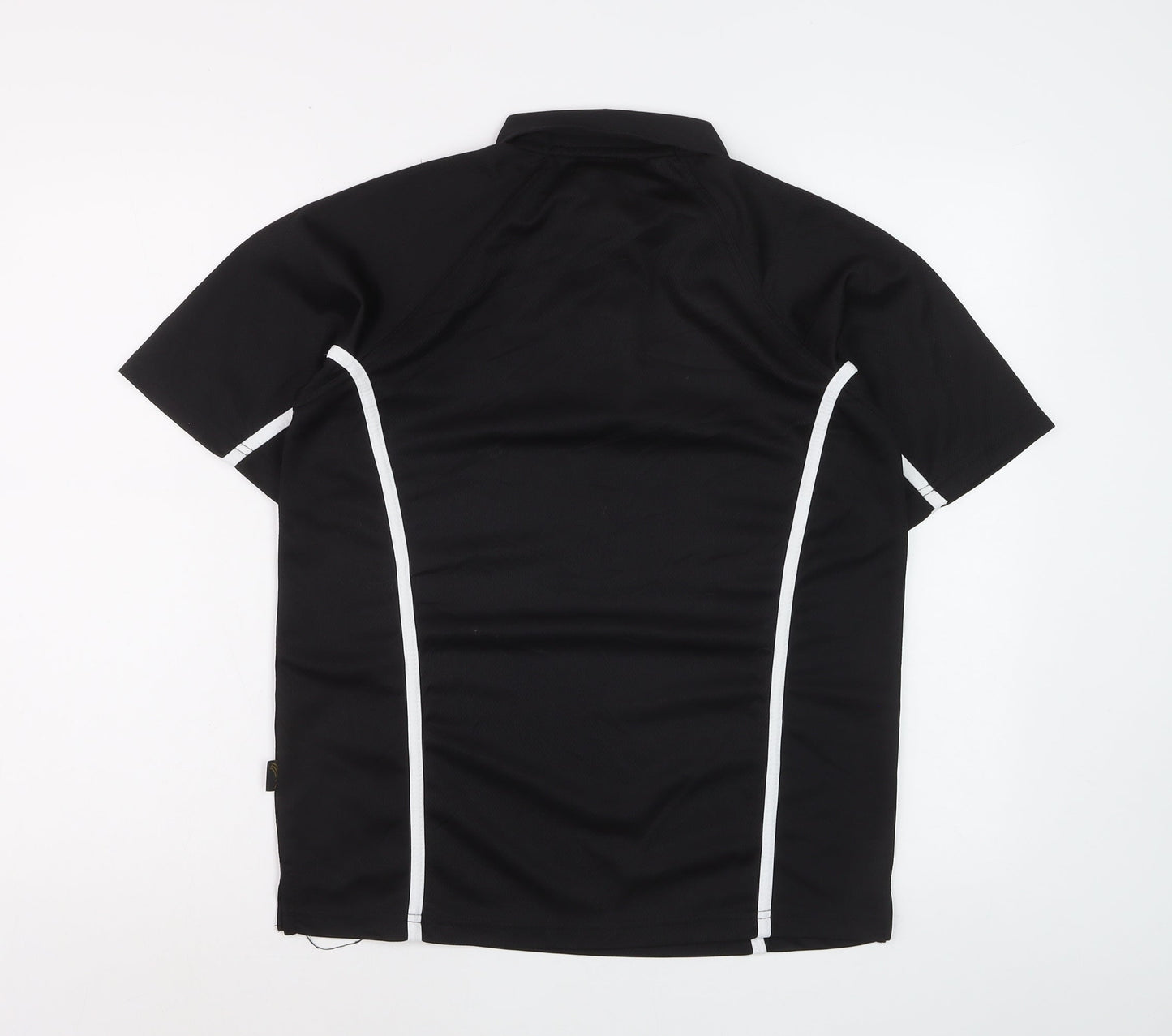 Falcon Men's Black Short Sleeve Sports Polo Shirt Size S