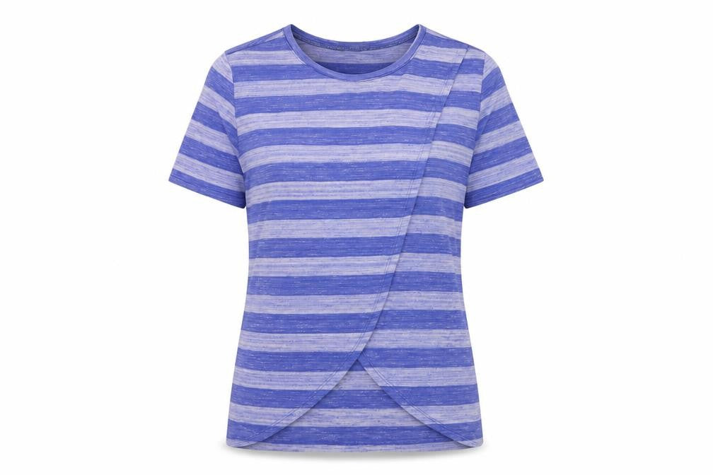 Blooming Marvellous Women's Blue Striped Maternity T-Shirt Size 12