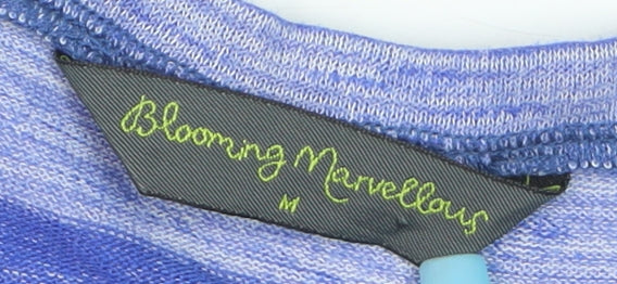 Blooming Marvellous Women's Blue Striped Maternity T-Shirt Size 12