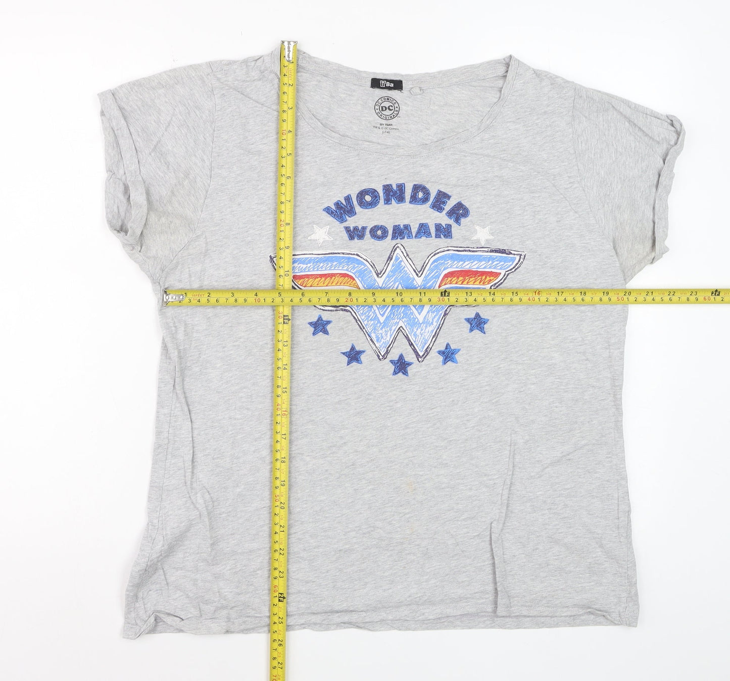 TBar DC Comics Women’s Grey Wonder Woman T-Shirt Size S
