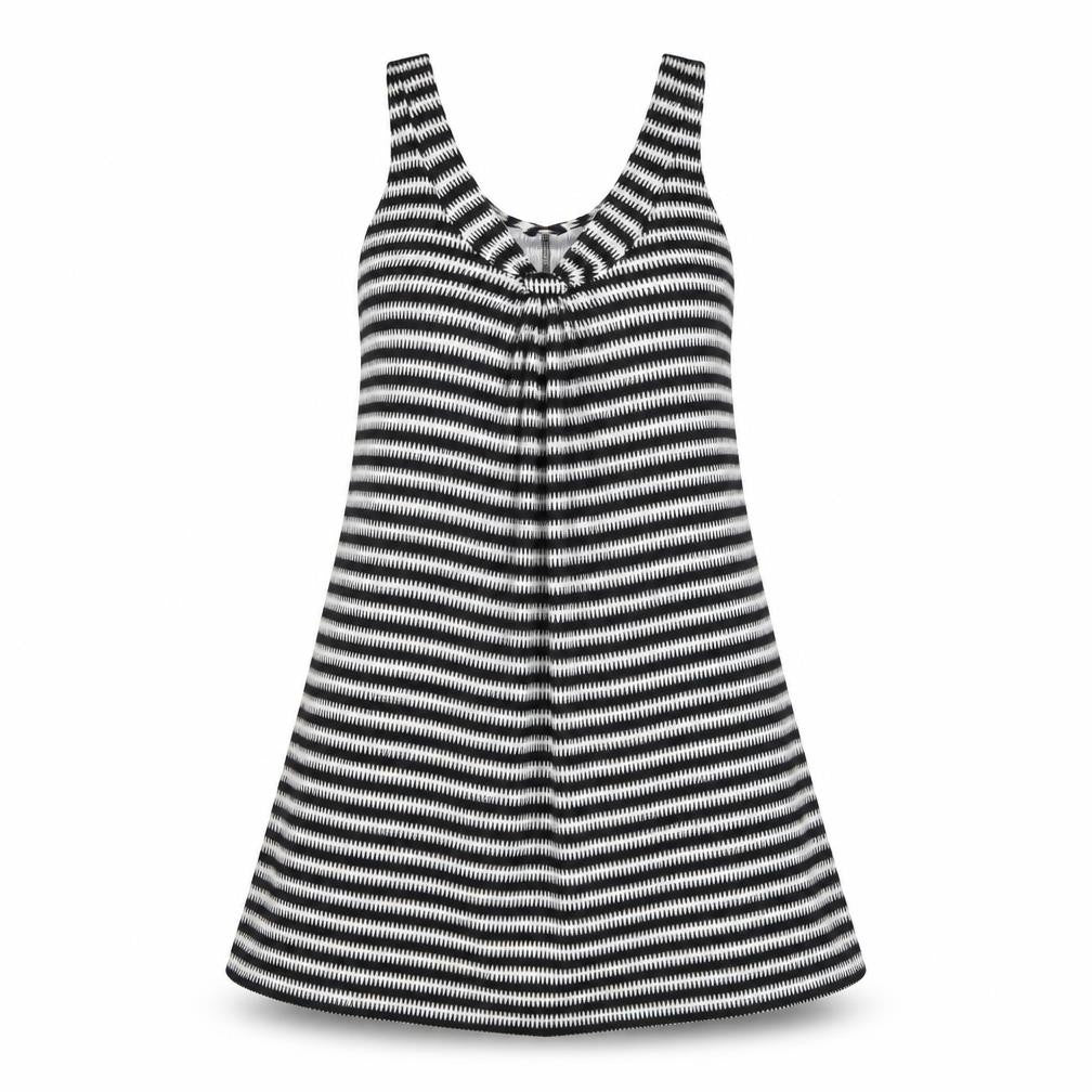 Marks & Spencer Women’s Black Striped Viscose Tank Dress Size 10