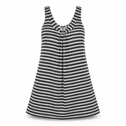 Marks & Spencer Women’s Black Striped Viscose Tank Dress Size 10