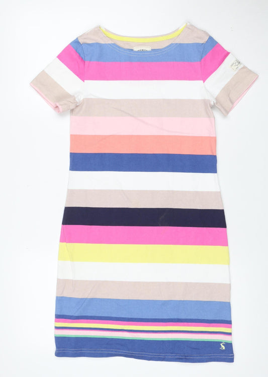 Joules Women’s Multicoloured Stripe Cotton T-Shirt Dress Size 8