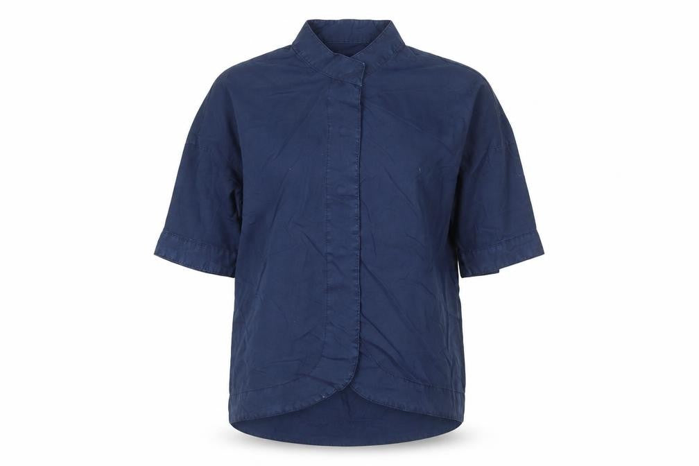 Waven Womens Blue XS Lightweight 3/4 Sleeve Button-Up Shirt
