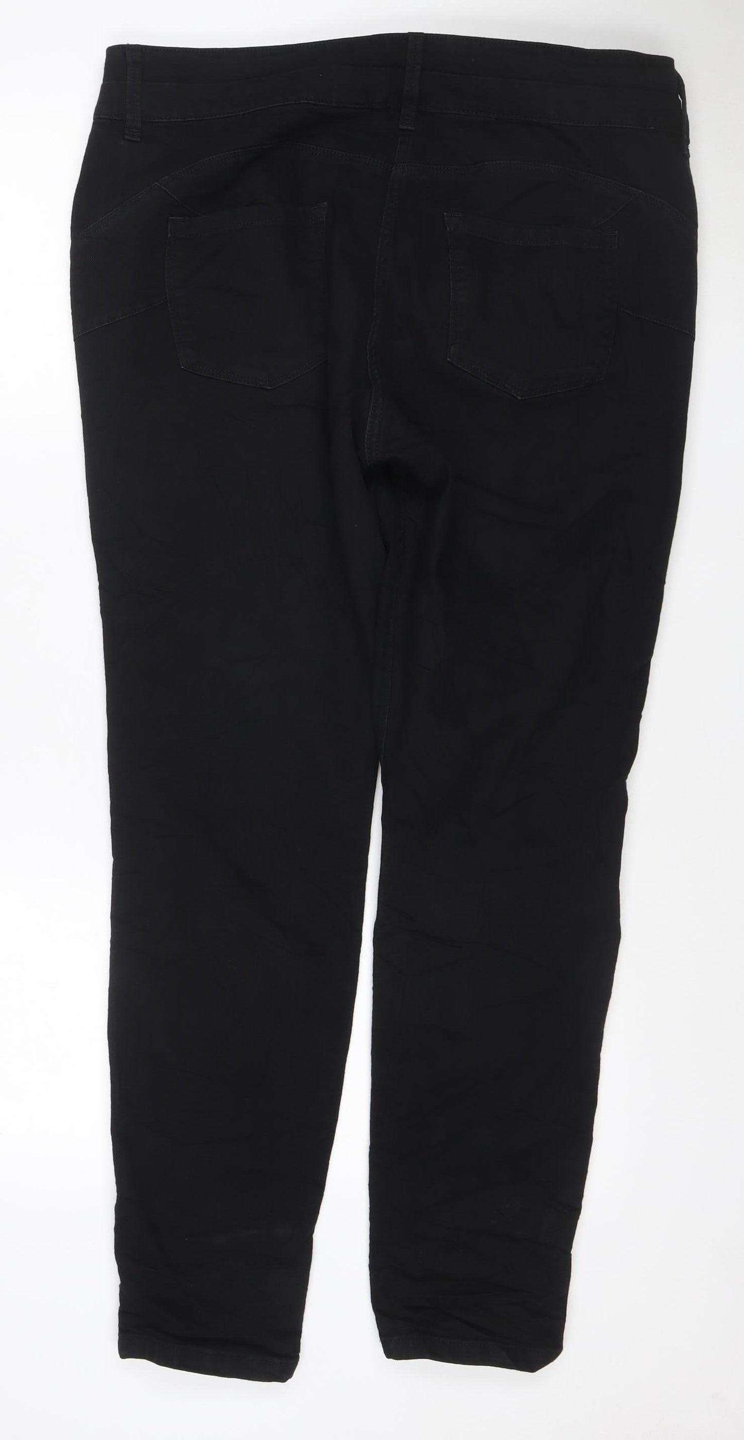 Next Women’s Black Straight Jeans Size 18 Long Cotton Blend