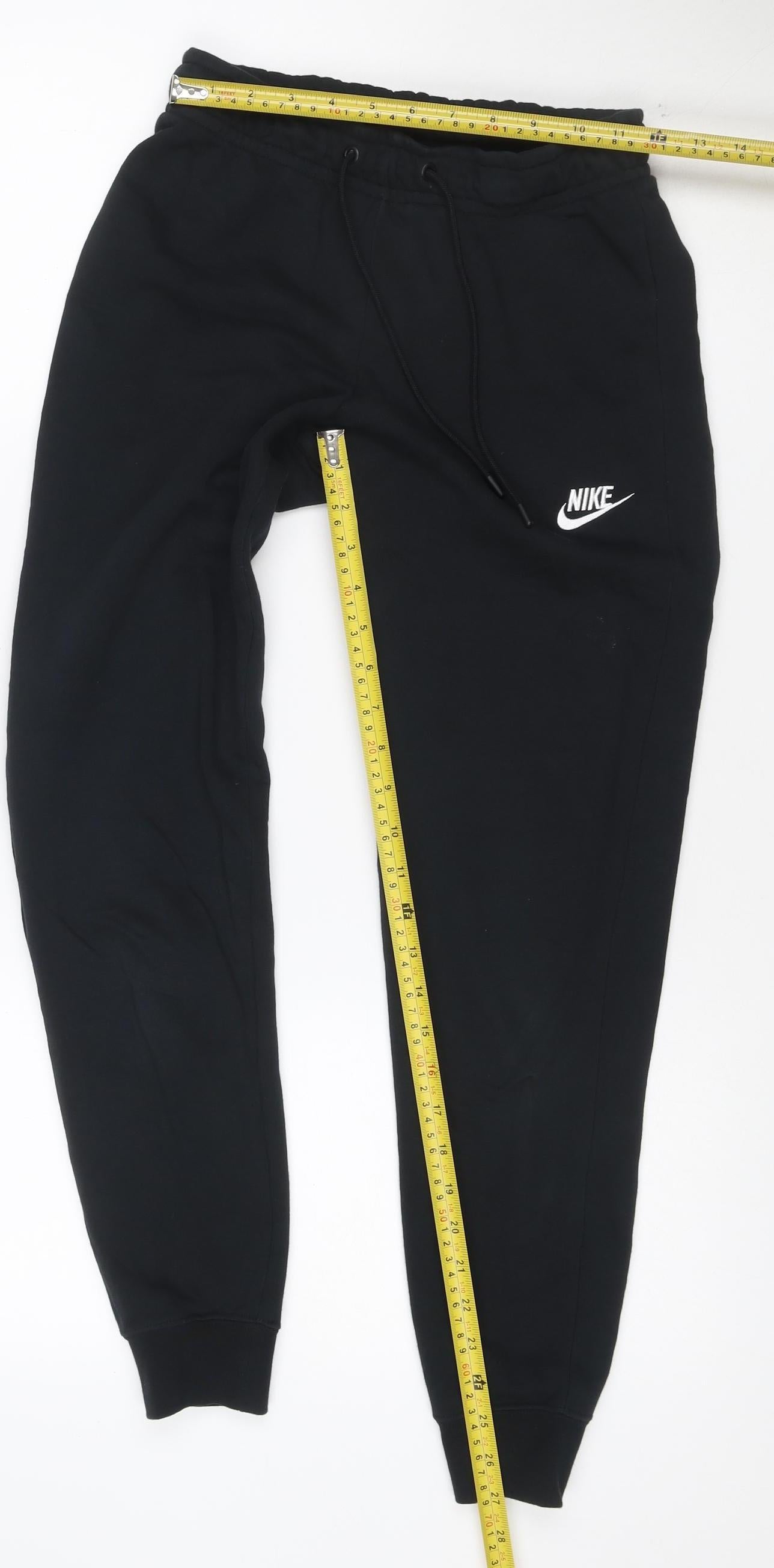 Nike Womens Black XS Jogger Sweatpants Cotton Blend Fleece Tapered Fit