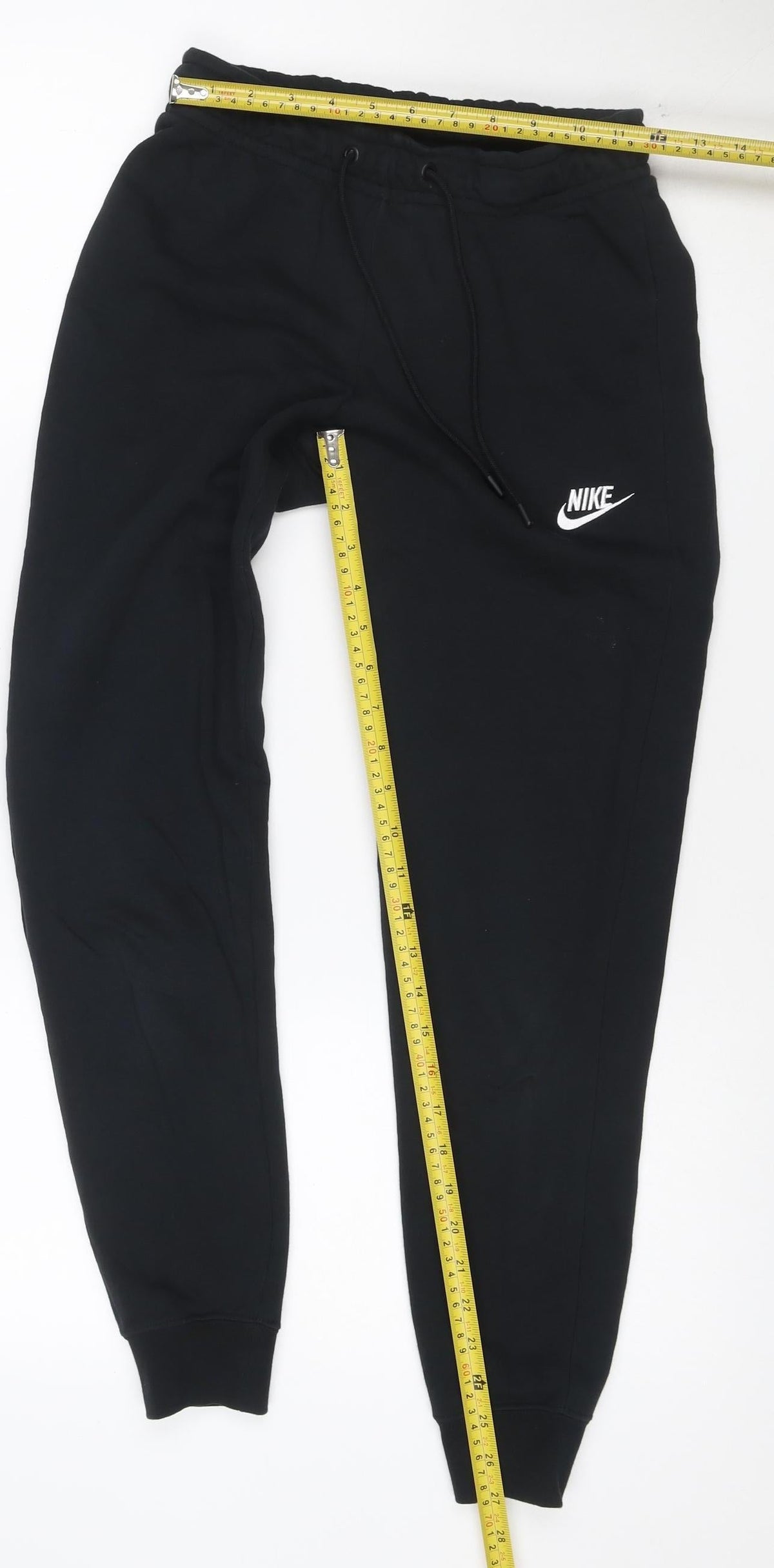 Nike Womens Black XS Jogger Sweatpants Cotton Blend Fleece Tapered Fit
