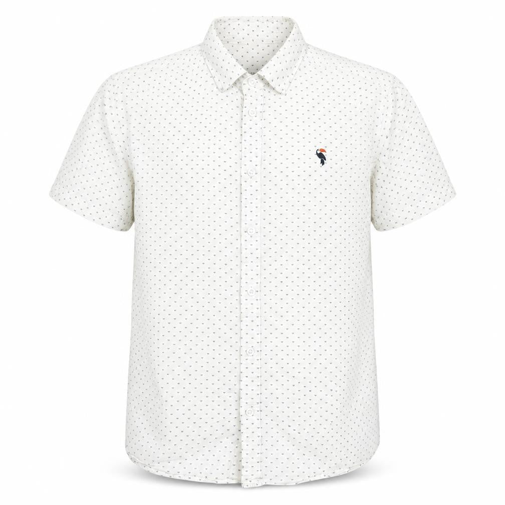 Independent Leaders Men's White M Short Sleeve Cotton Button-Up Shirt
