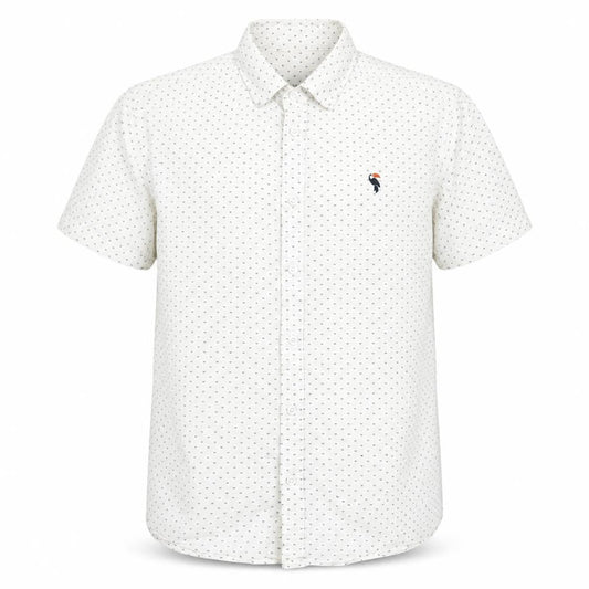 Independent Leaders Men's White M Short Sleeve Cotton Button-Up Shirt