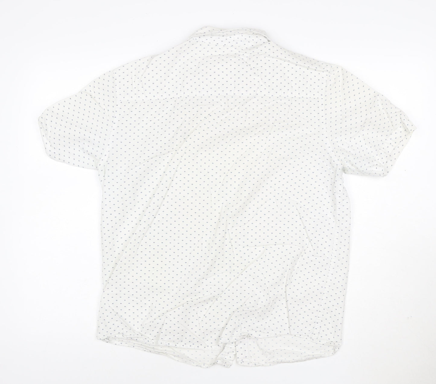 Independent Leaders Men's White M Short Sleeve Cotton Button-Up Shirt