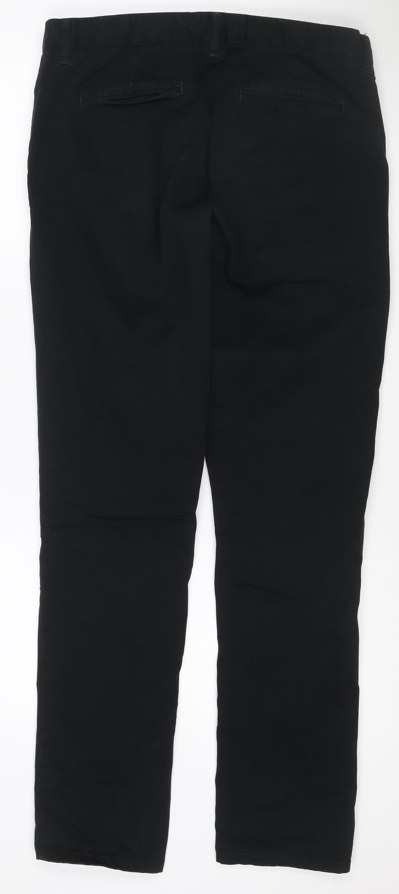 Next Men's Black Slim Fit Chino Trousers Size 32 Regular