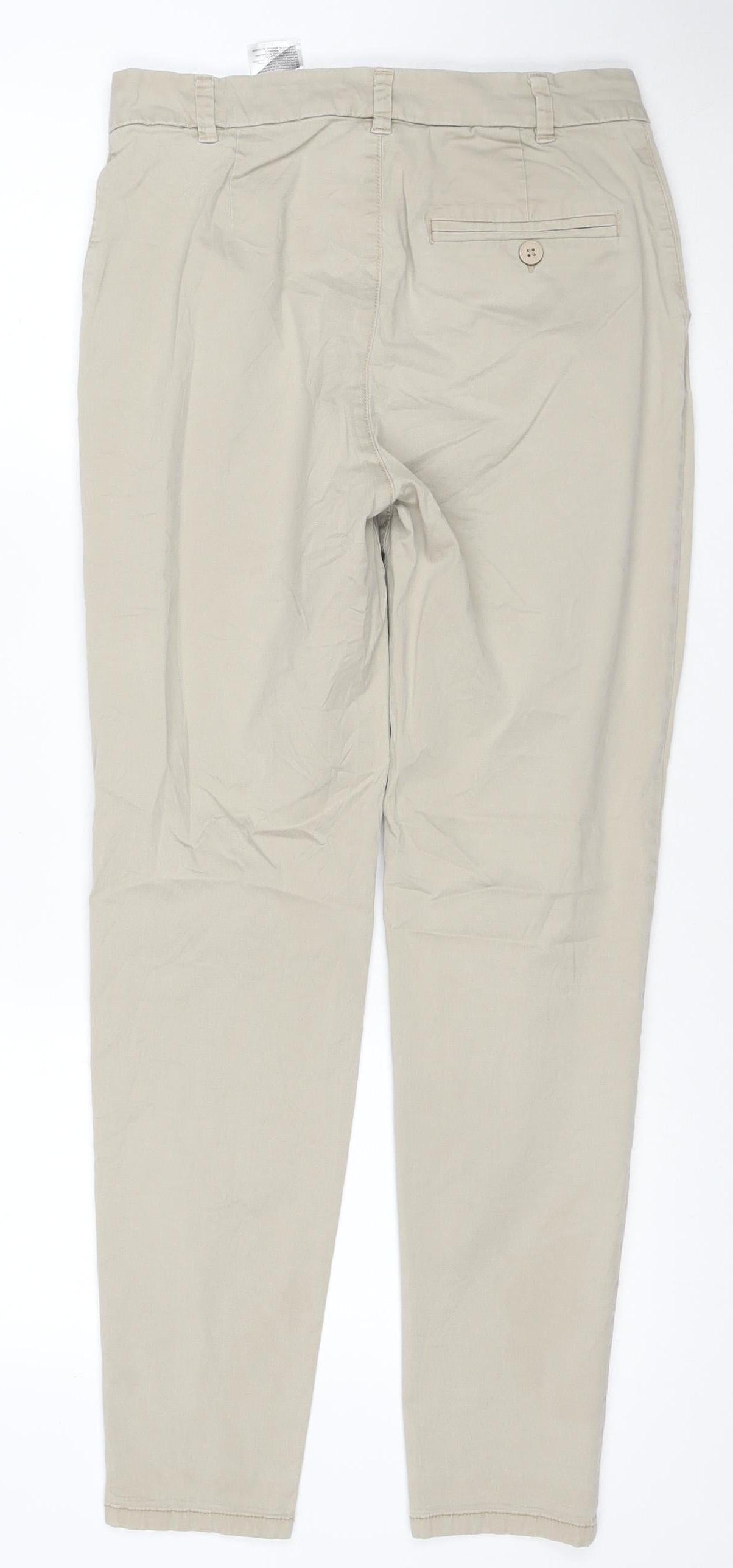 L.O.G.G. Women's Beige Chino Trousers Size 10 Cotton Blend