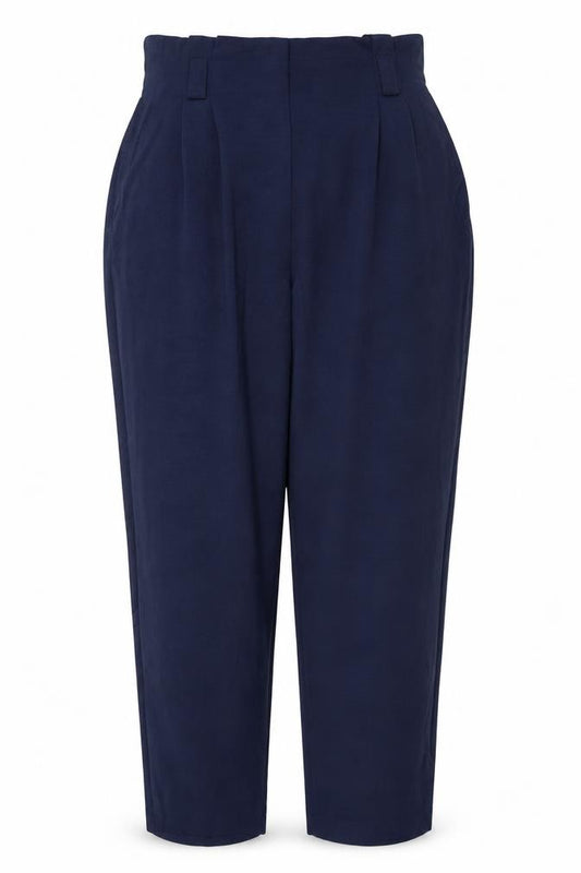 Dorothy Perkins Women's Blue Relaxed Viscose Trousers UK 16