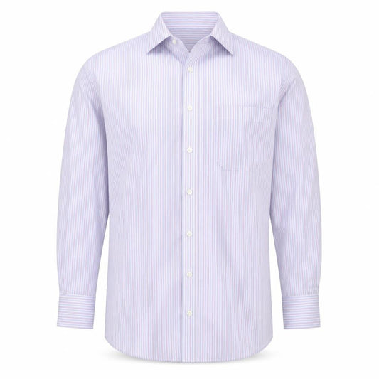 Marks & Spencer Men's Multicoloured Stripe Regular Fit Long Sleeve Shirt Size 17