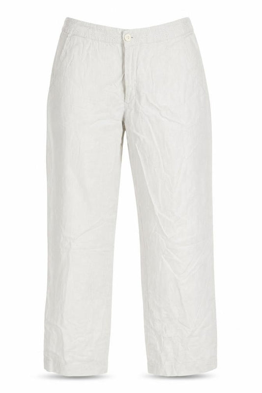 Noa Noa Women's Beige Linen Cotton Chino Trousers L