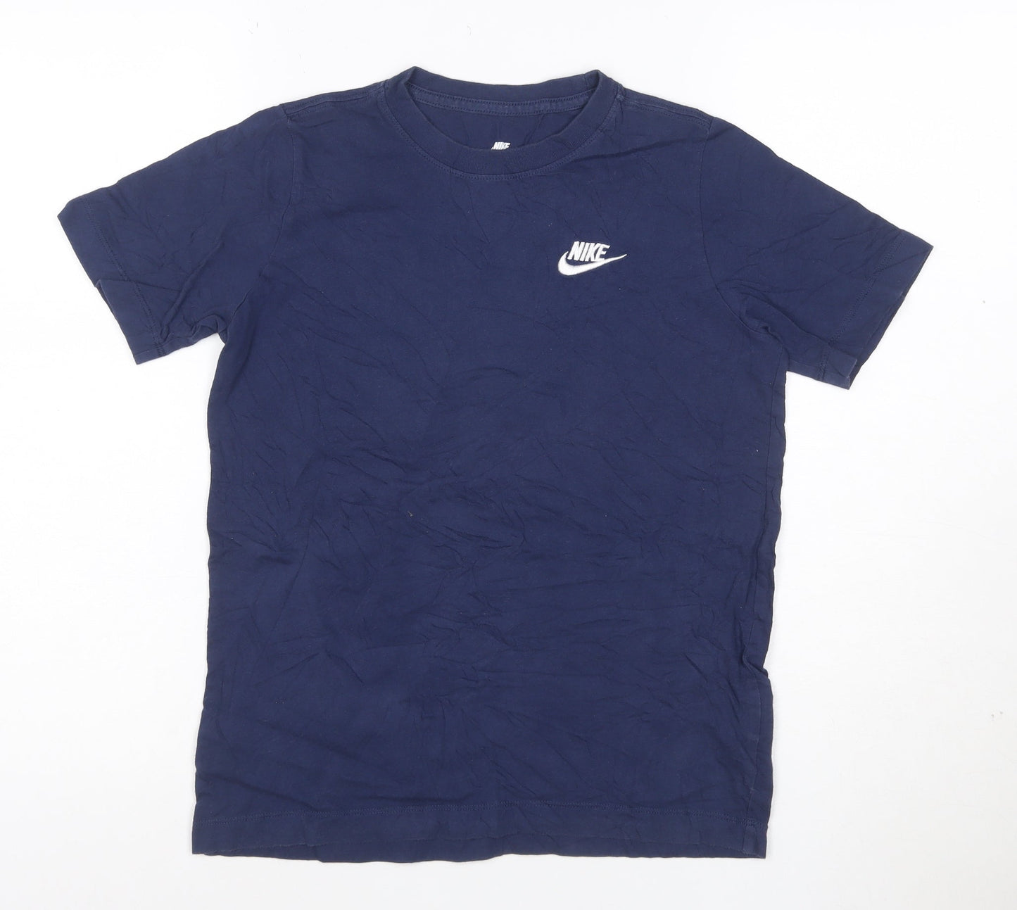 Nike Boys Blue Crew Neck Sports Cotton T-Shirt M