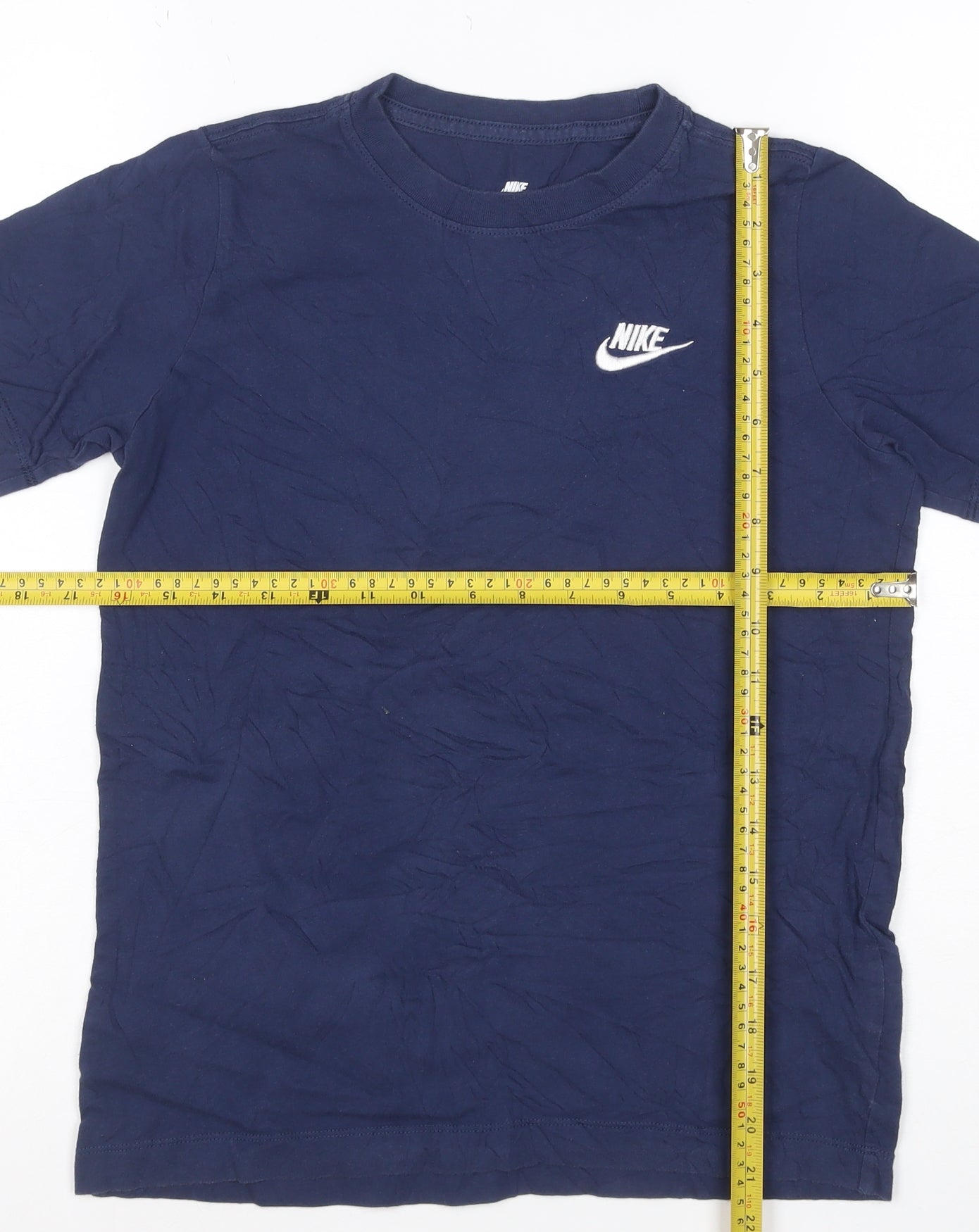 Nike Boys Blue Crew Neck Sports Cotton T-Shirt M