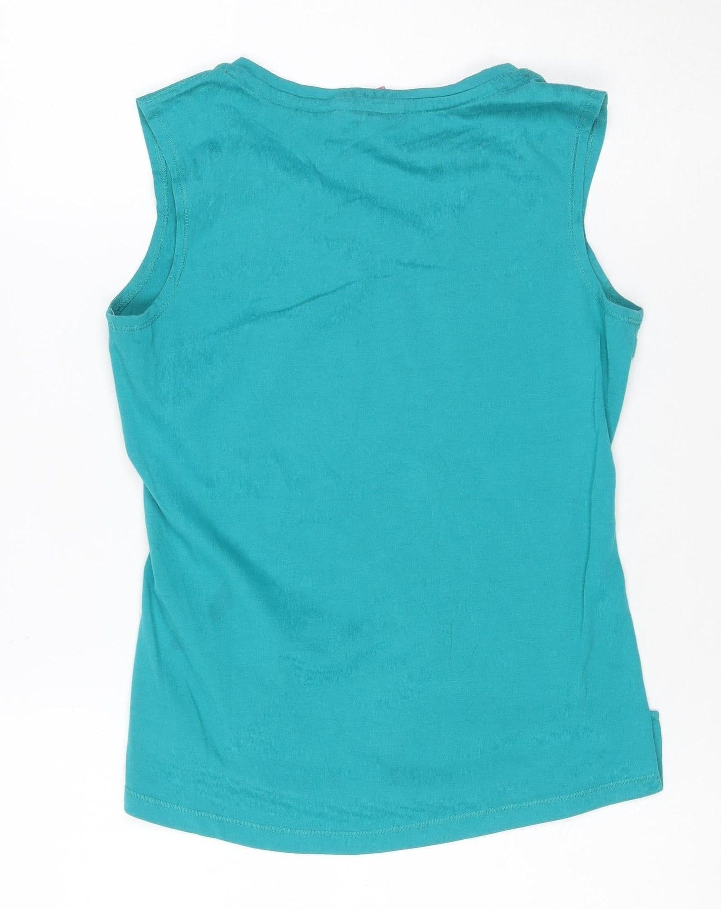 LA Gear Women's Blue Sleeveless Cotton Blend Tank Top Size 10