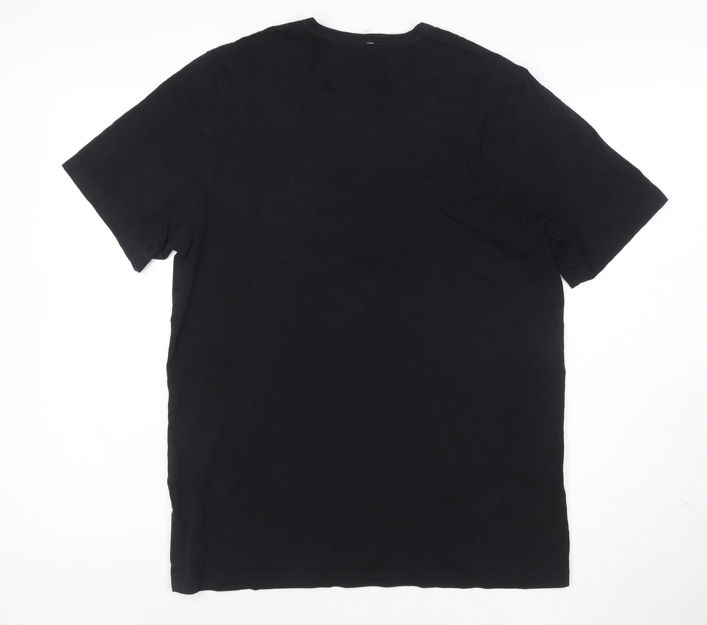 Hugo Boss Men's Black Cotton Crew Neck Short Sleeve T-Shirt L