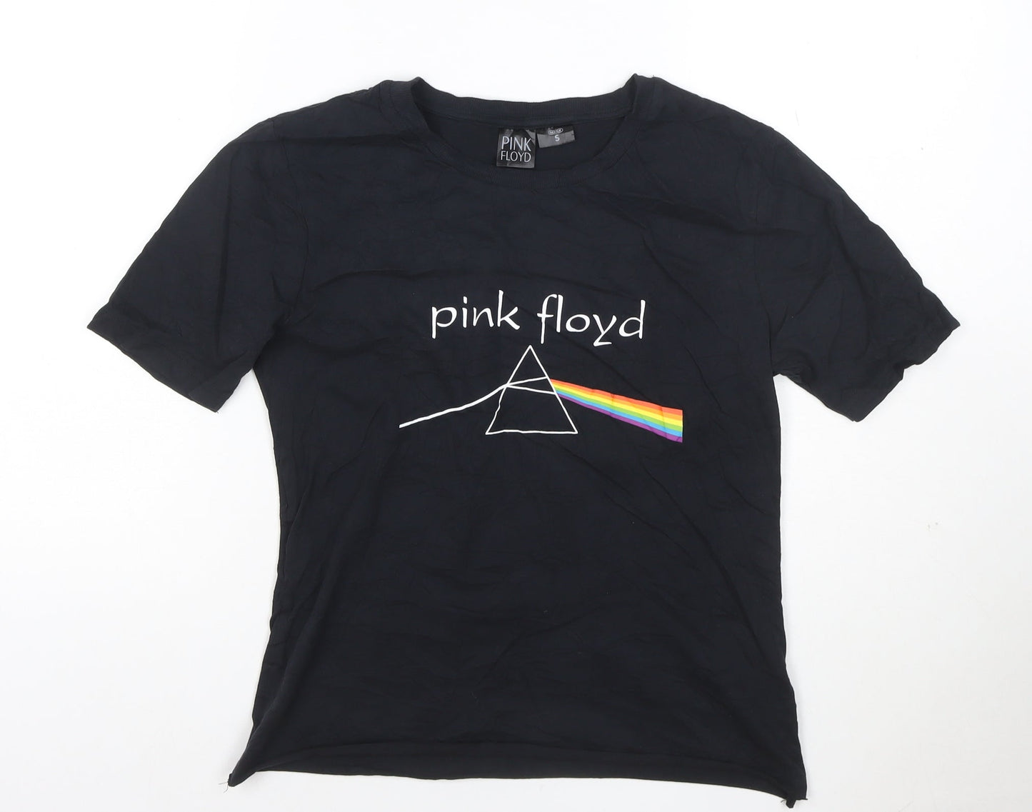 Pink Floyd Women's Black Small Band T-Shirt Short Sleeve Cotton