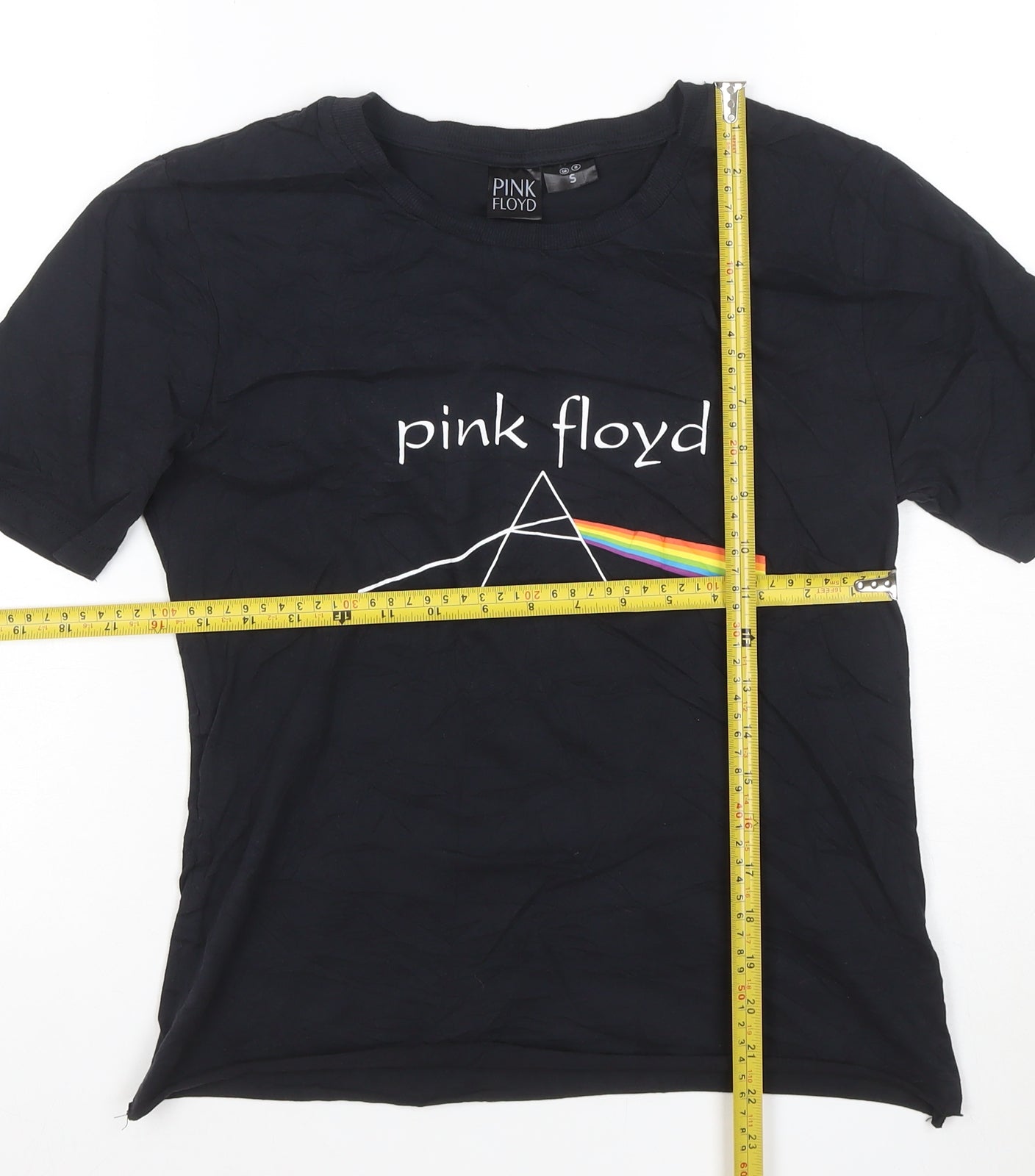 Pink Floyd Women's Black Small Band T-Shirt Short Sleeve Cotton