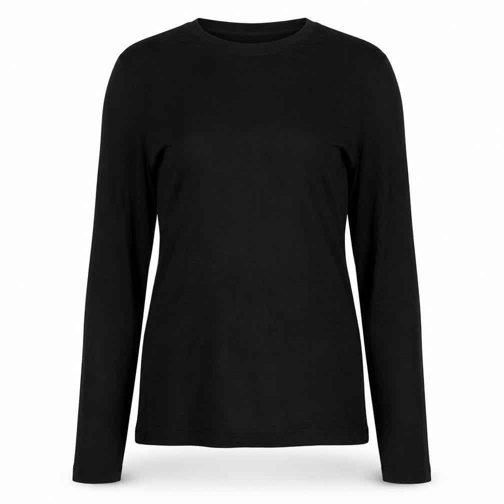 Whistles Women's Black Long Sleeve Viscose Stretch Top Size 10