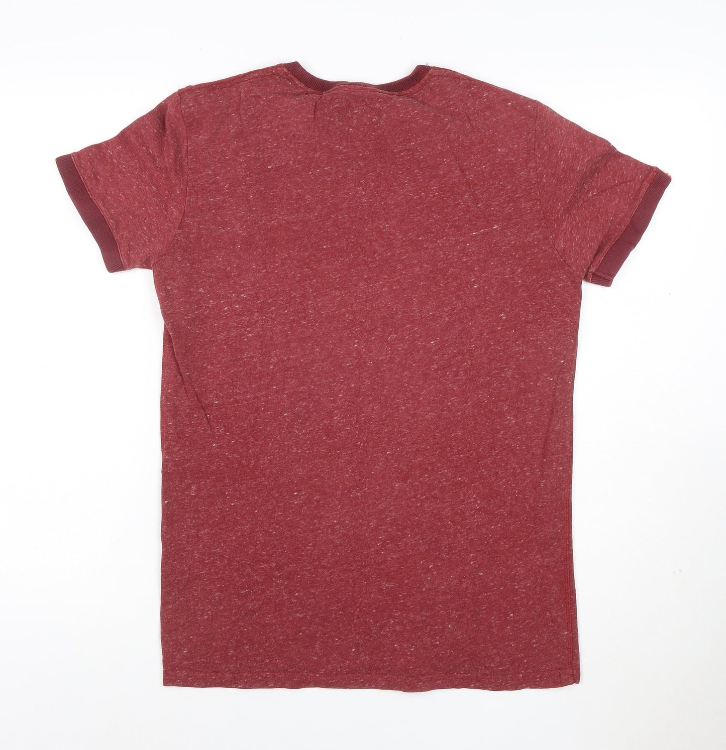 Superdry Men's Red Short Sleeve Crew Neck Cotton Blend T-Shirt Size S