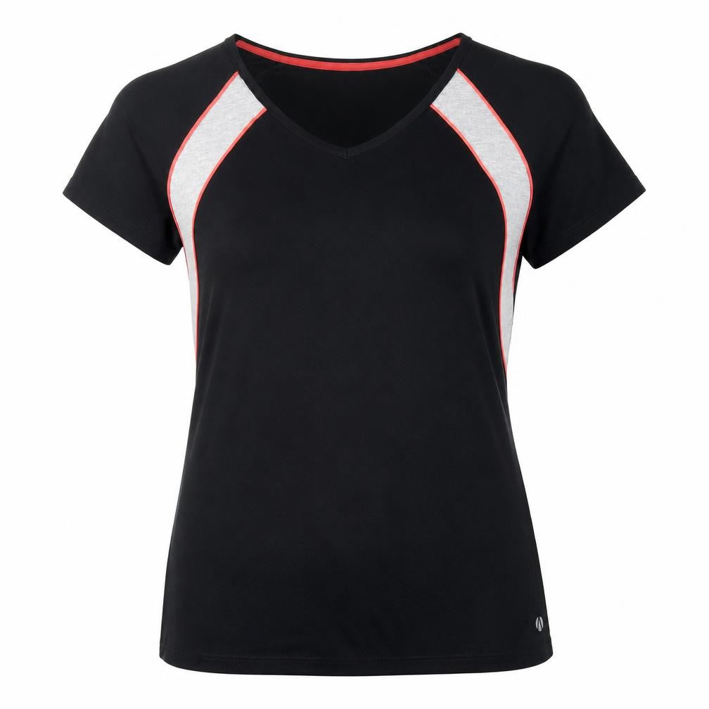 Marks & Spencer Women's Black Colourblock Active T-Shirt Size 14