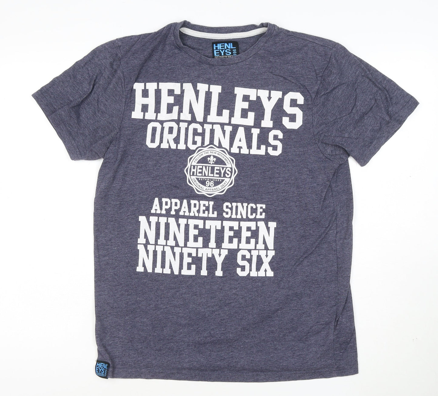 Henleys Originals Men's Blue Graphic Print T-Shirt Size M