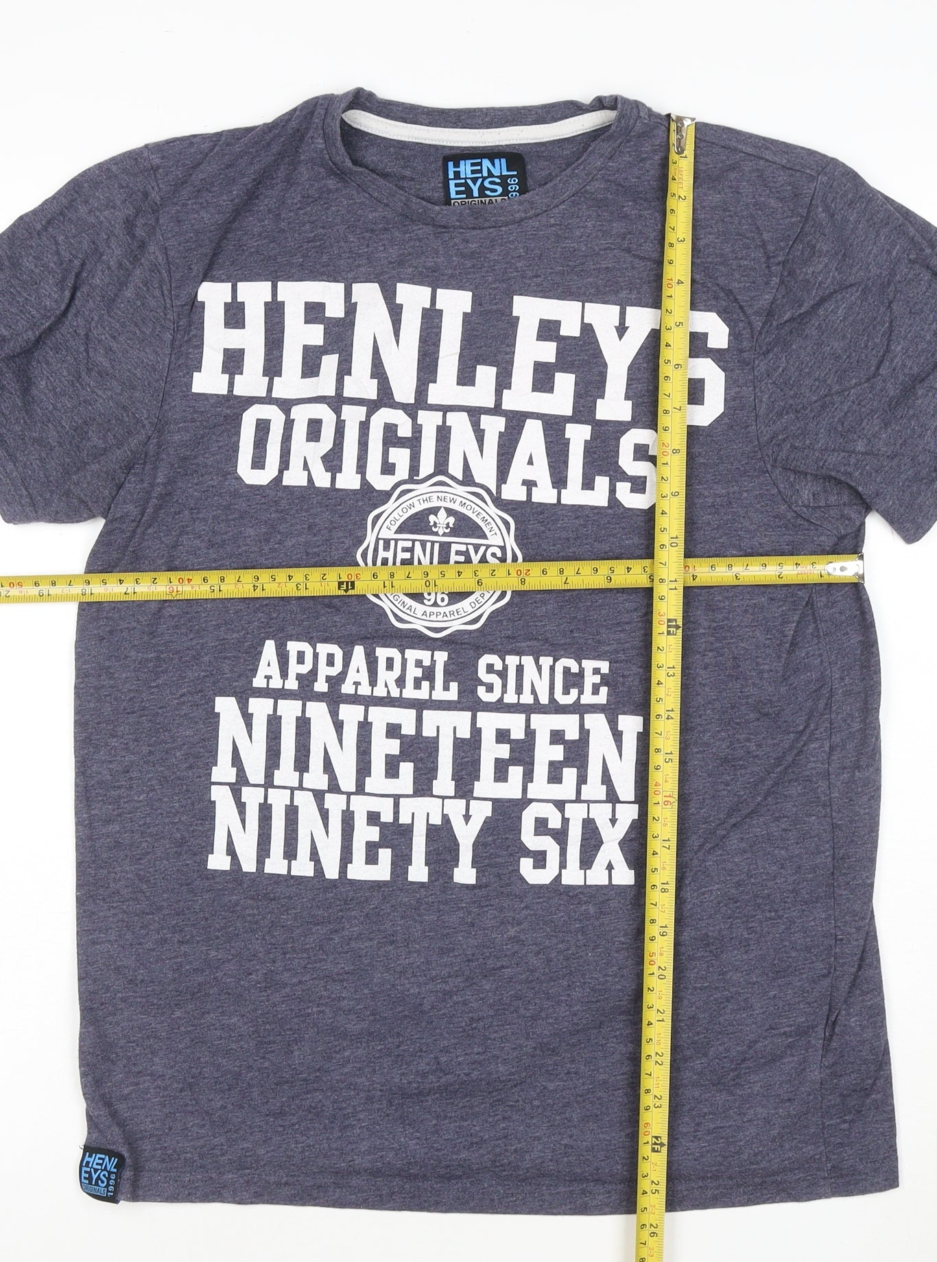 Henleys Originals Men's Blue Graphic Print T-Shirt Size M