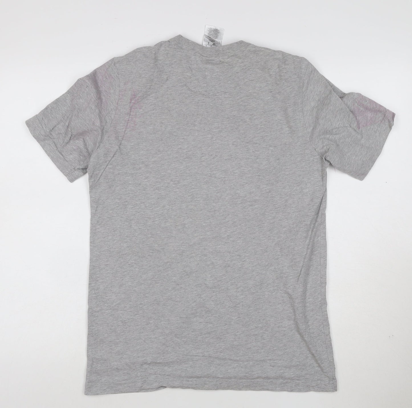 Adidas Men's Grey Crew Neck Short Sleeve Graphic T-Shirt Size M