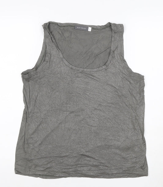 Mint Velvet Womens Grey Viscose Elastane Tank Top M