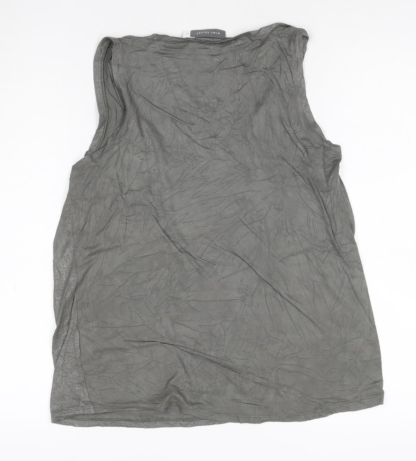 Mint Velvet Womens Grey Viscose Elastane Tank Top M