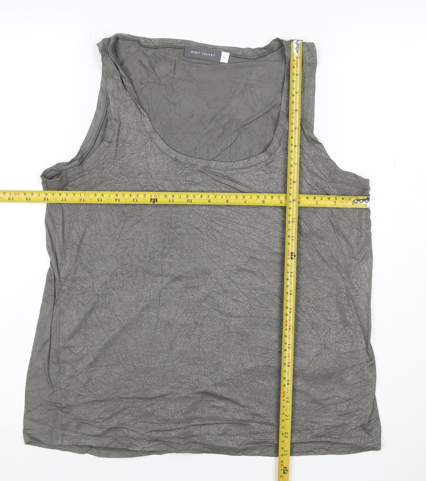 Mint Velvet Womens Grey Viscose Elastane Tank Top M