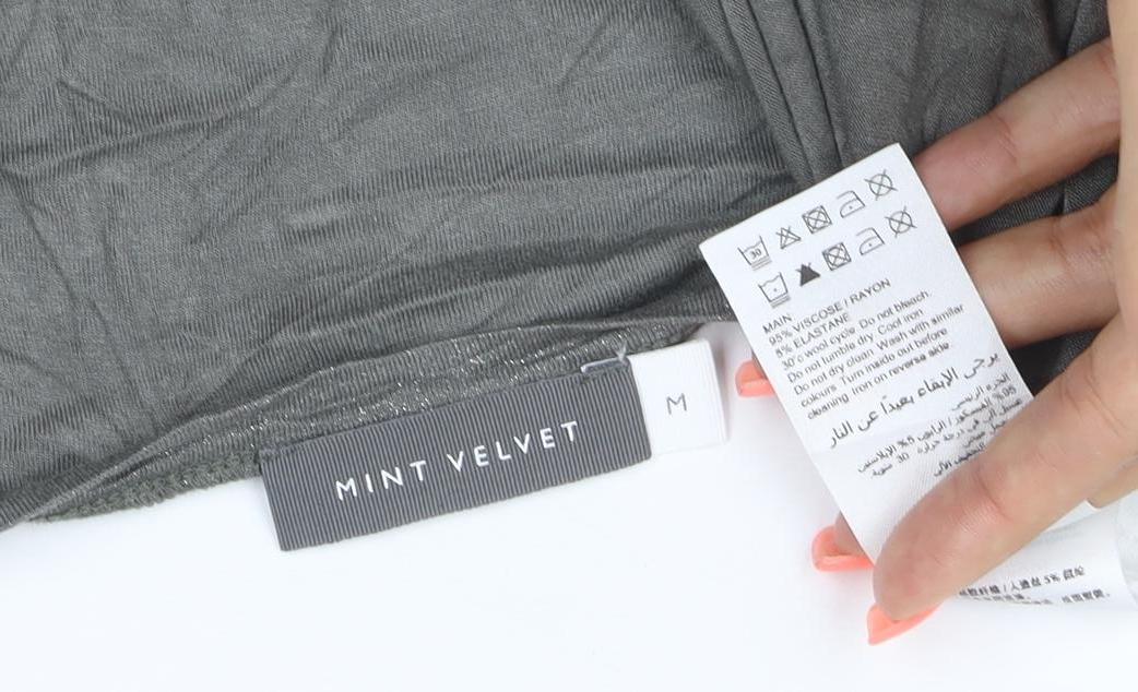Mint Velvet Womens Grey Viscose Elastane Tank Top M