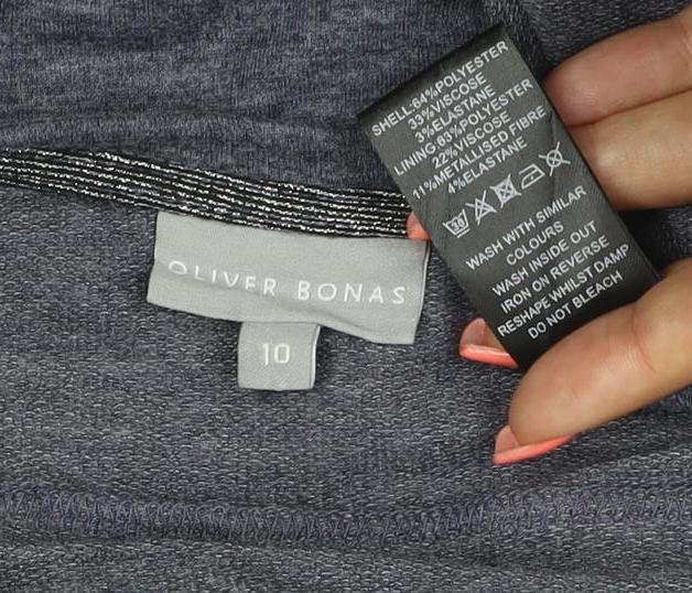 Oliver Bonas Women's Blue Relaxed Jersey T-Shirt Size 10