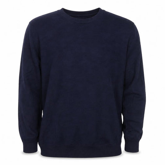 Emporio Armani Men's Blue Cotton Crew Neck Pullover Jumper Size L